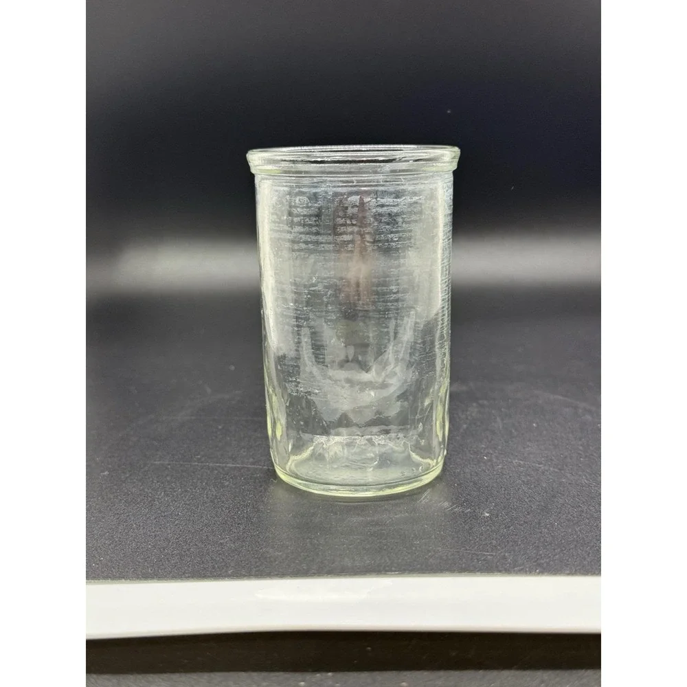 Vintage Unbranded Jelly‎ Jar Glasses Diamond Cut set of 5